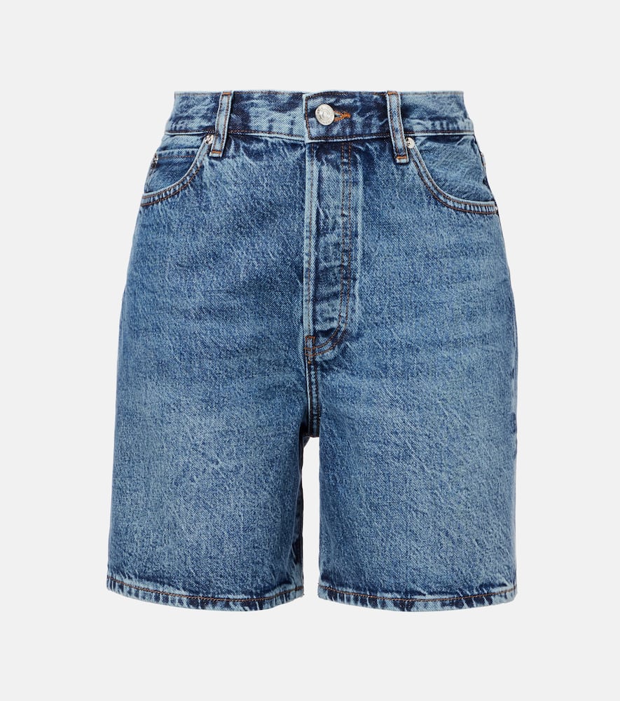 High-rise denim shorts