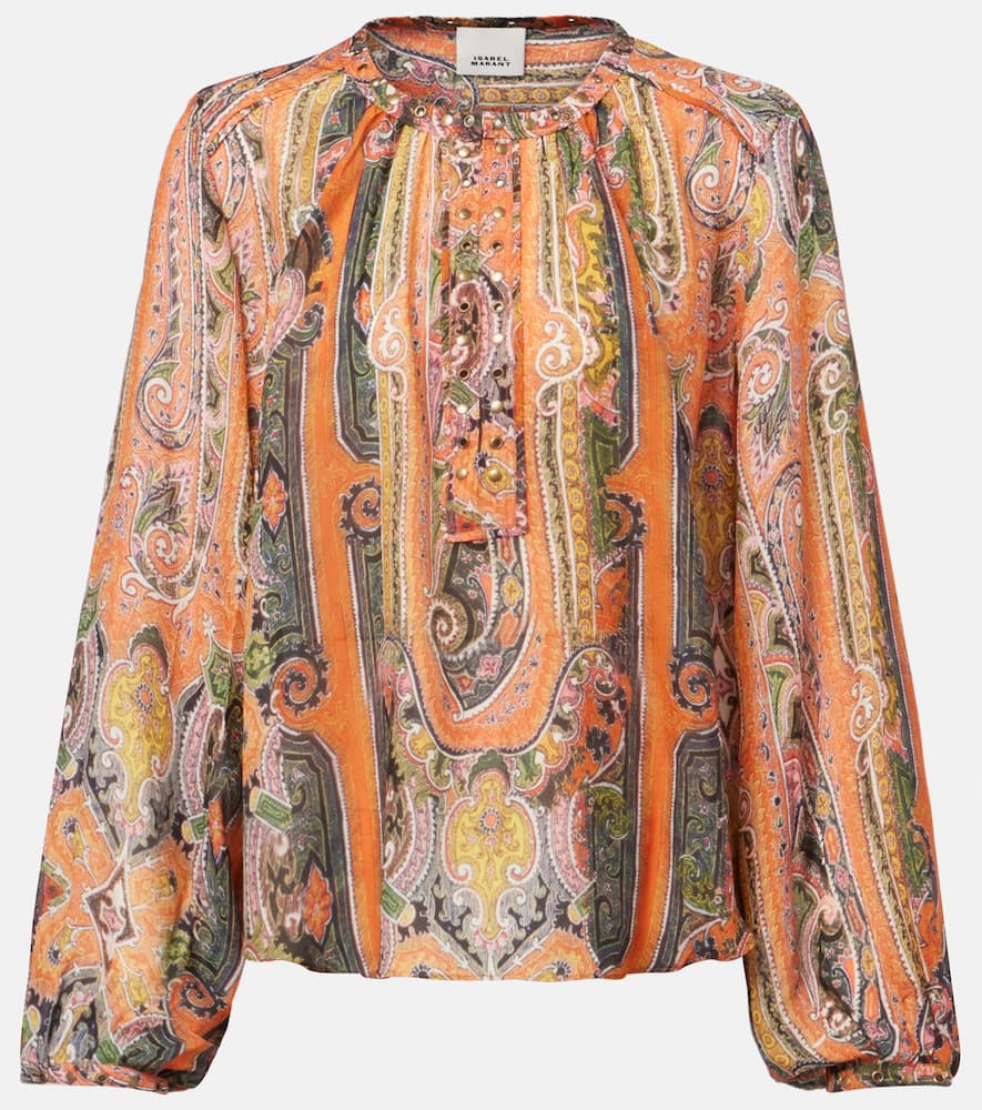 Isabel Marant May printed silk top