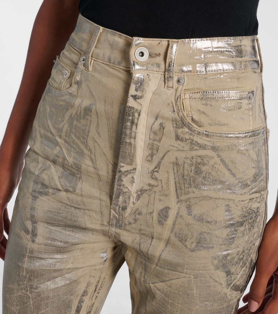  Rick Owens Rick Owens Beschichtete High-rise Bootcut Jeans Bolan 