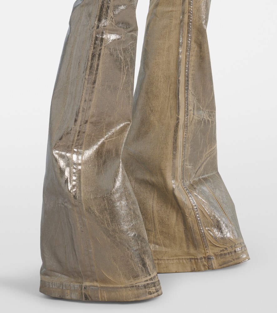  Rick Owens Rick Owens Beschichtete High-rise Bootcut Jeans Bolan 