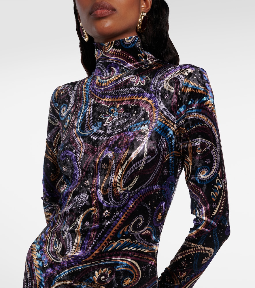  Etro Etro Sequined Turtleneck Gown 