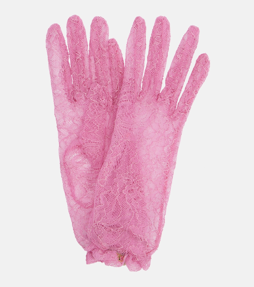 Valentino VLogo lace gloves
