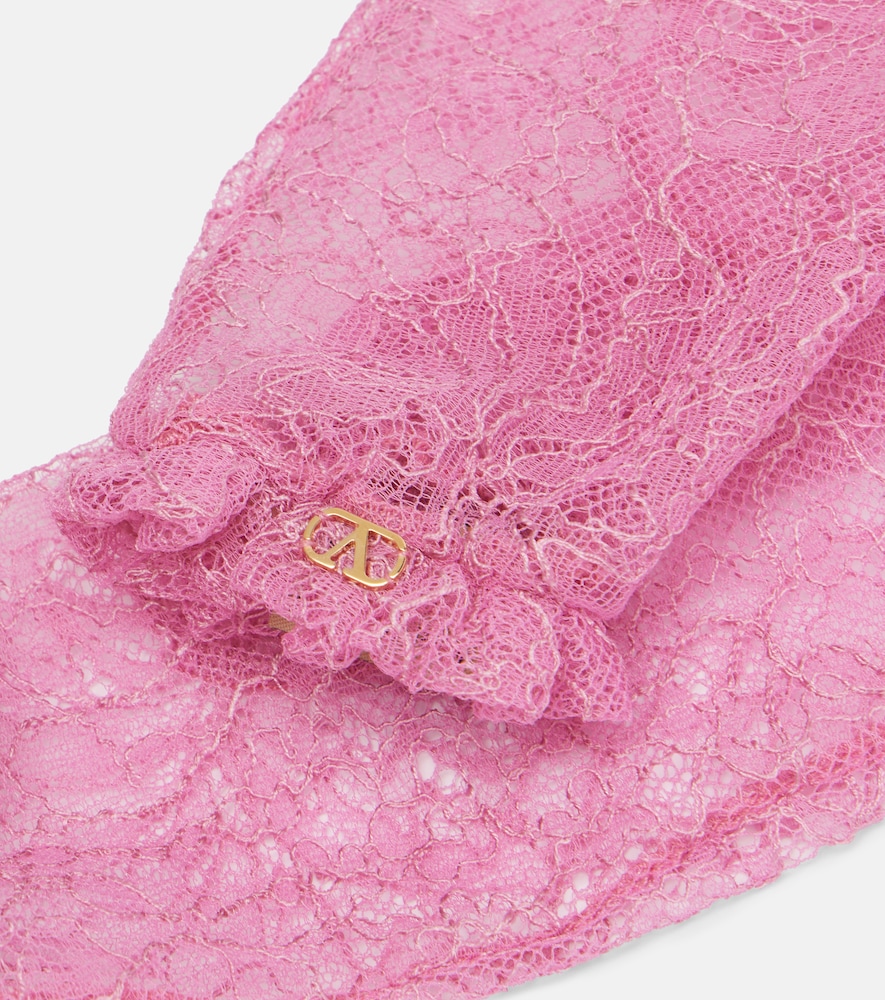  Valentino Valentino Vlogo Lace Gloves 