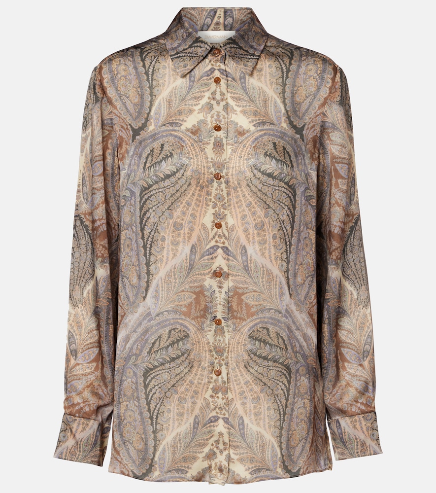 Zimmermann Hypnotic paisley silk satin shirt