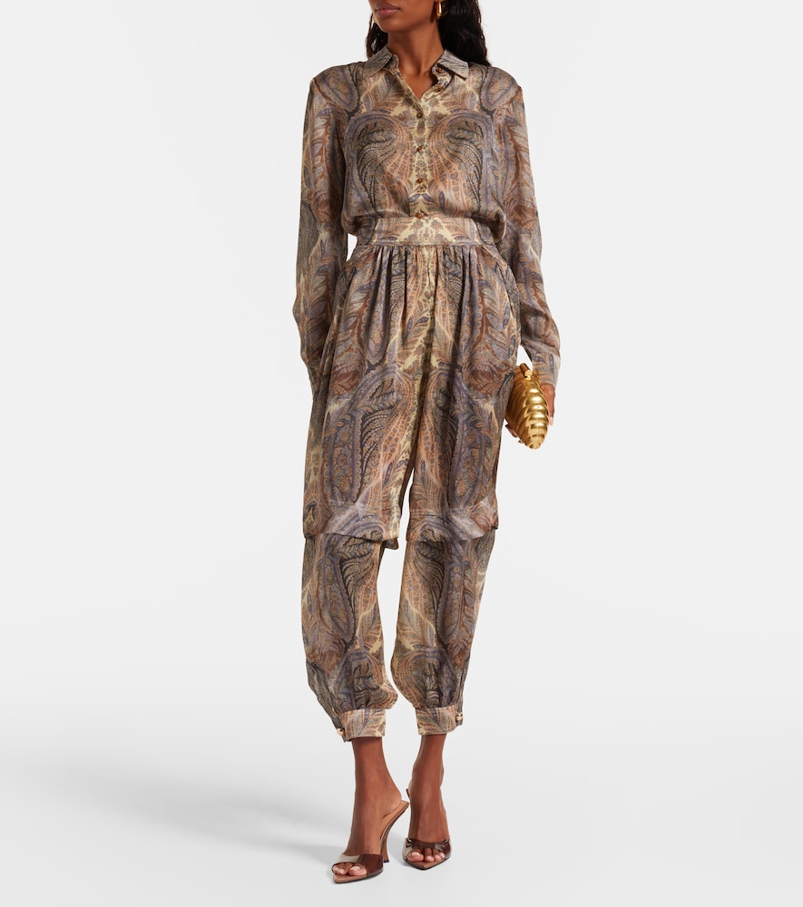  Zimmermann Zimmermann Hypnotic Paisley Silk Satin Shirt 