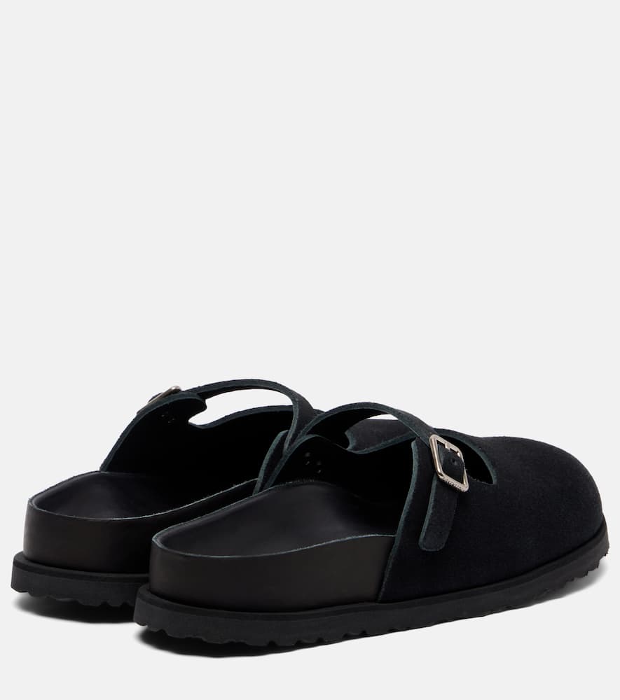 Birkenstock 1774 Maria Suede Clogs In Black