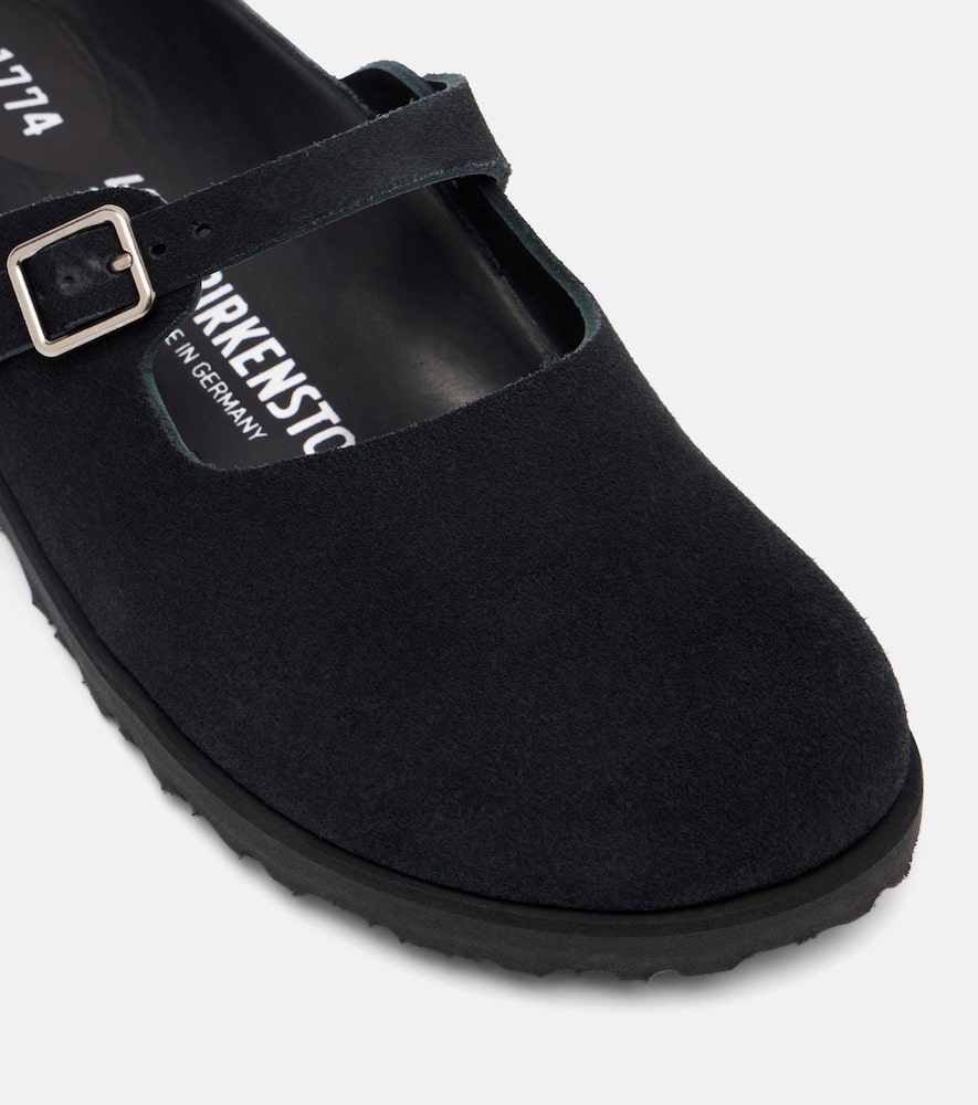 Birkenstock 1774 Maria Suede Clogs In Black