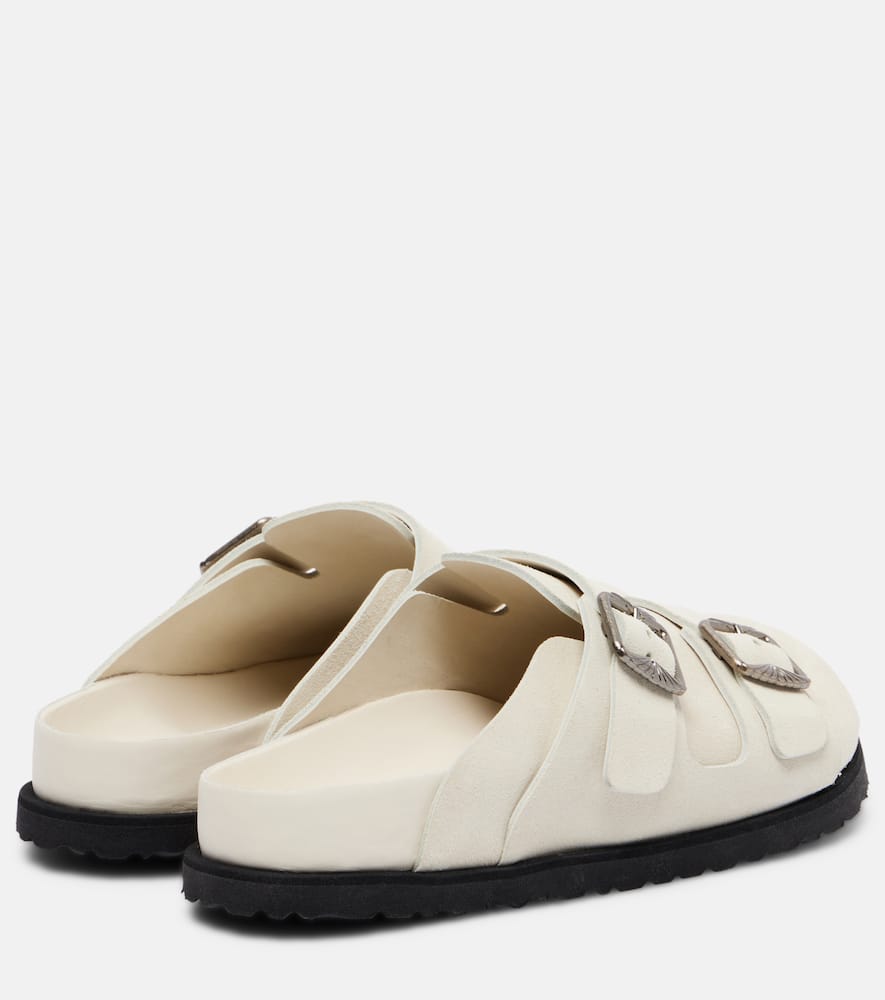 Birkenstock 1774 222 West Suede Clogs In White