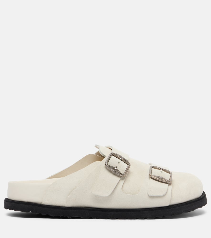 Birkenstock 1774 222 West Suede Clogs In White