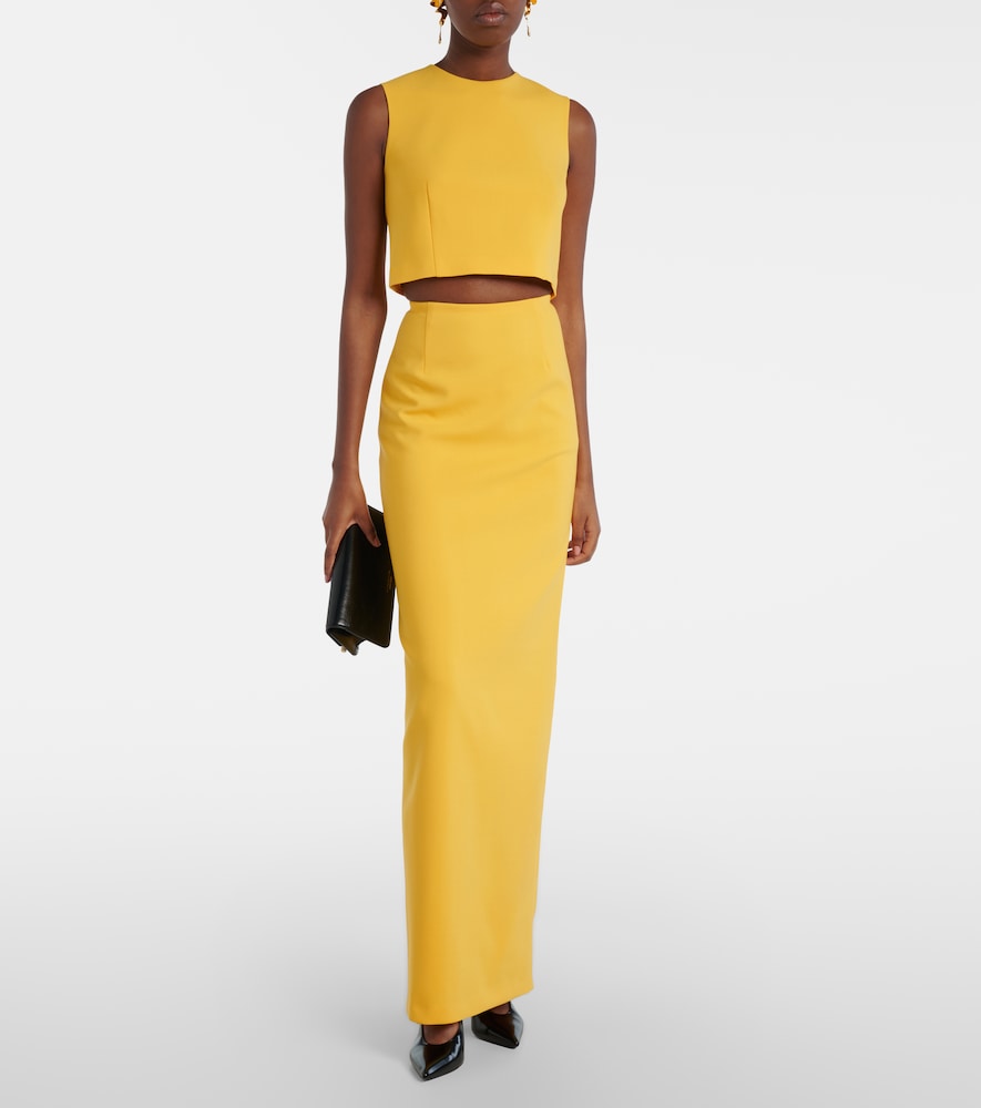Carolina Herrera Wool-blend crop top