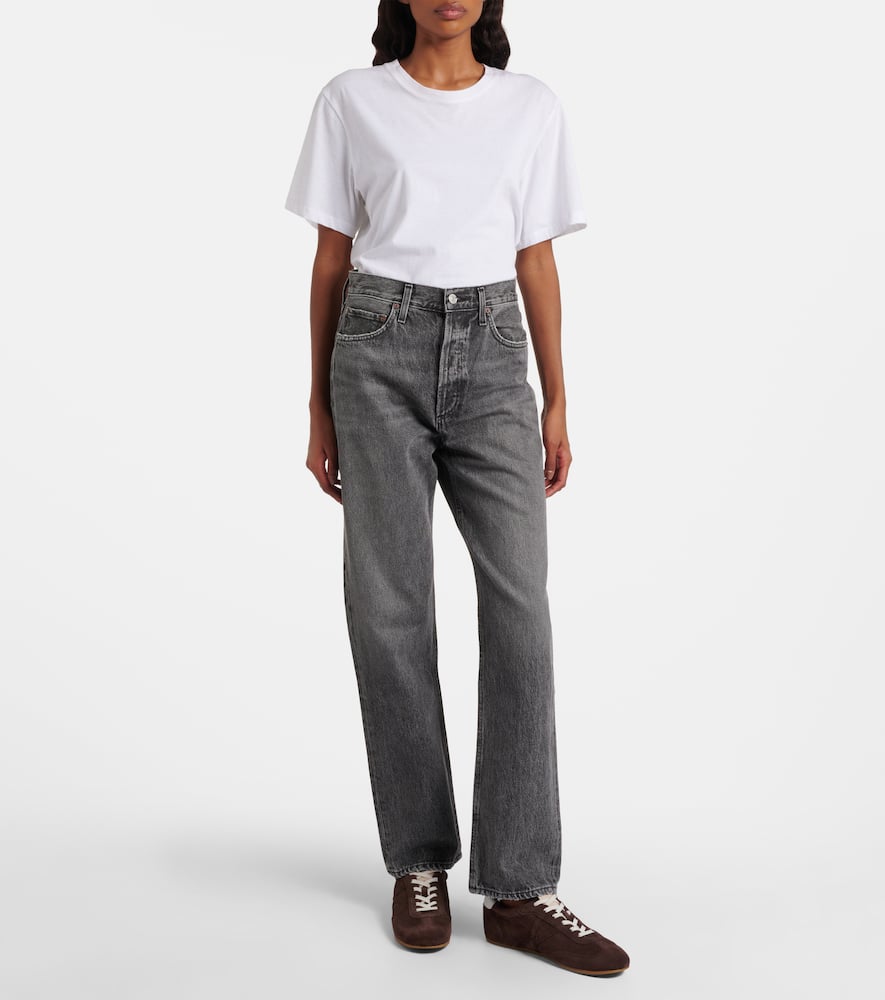 Agolde 90's Pinch High-rise Straight Jeans In Black