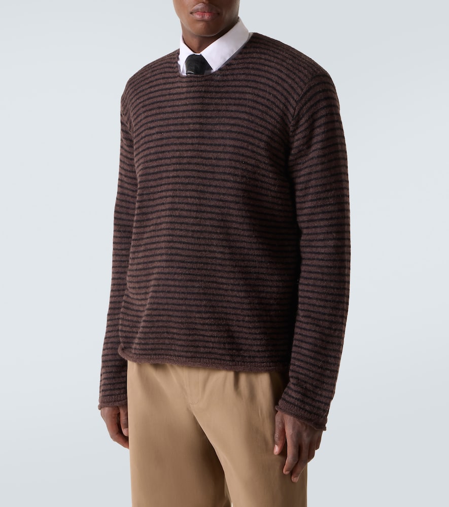 Our Legacy Rigid Popover Alpaca-blend Sweater In Brown