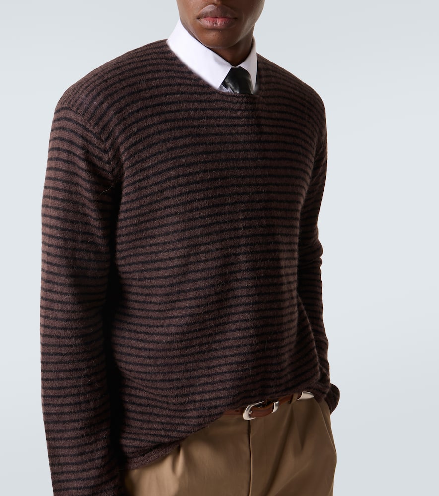 Our Legacy Rigid Popover Alpaca-blend Sweater In Brown