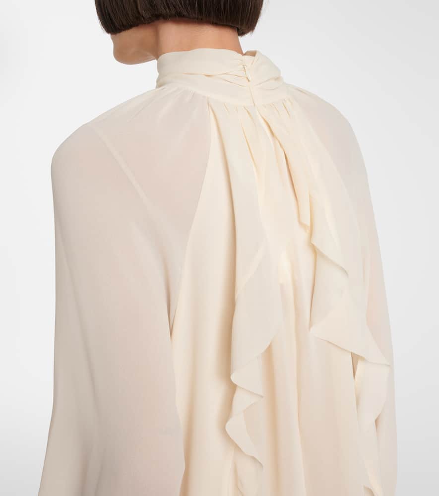 Vince Chiffon Blouse In Sand