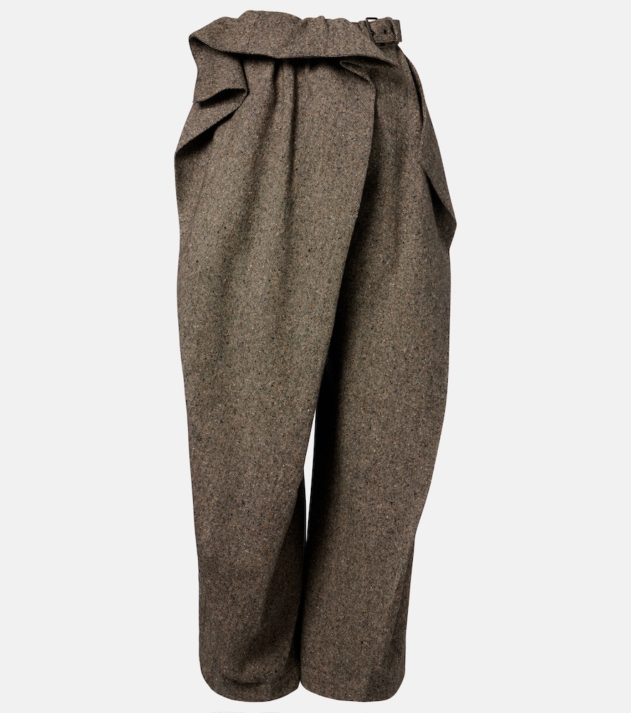 JW Anderson Asymmetric wool wide-leg pants