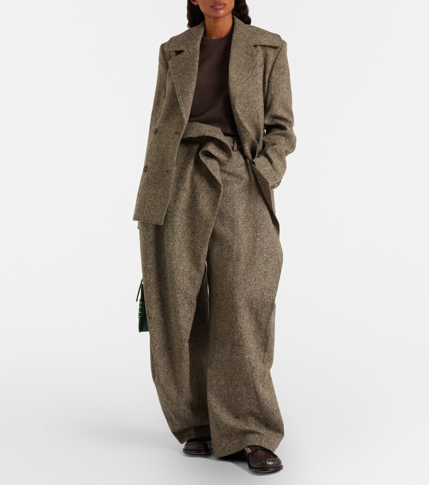 JW Anderson Asymmetric wool wide-leg pants