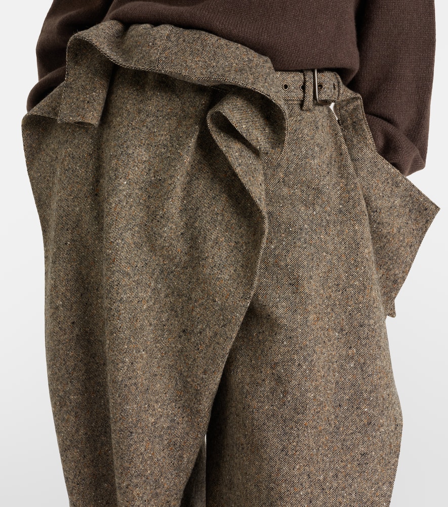 Jw Anderson Jw Anderson Asymmetric Wool Wide-leg Pants 