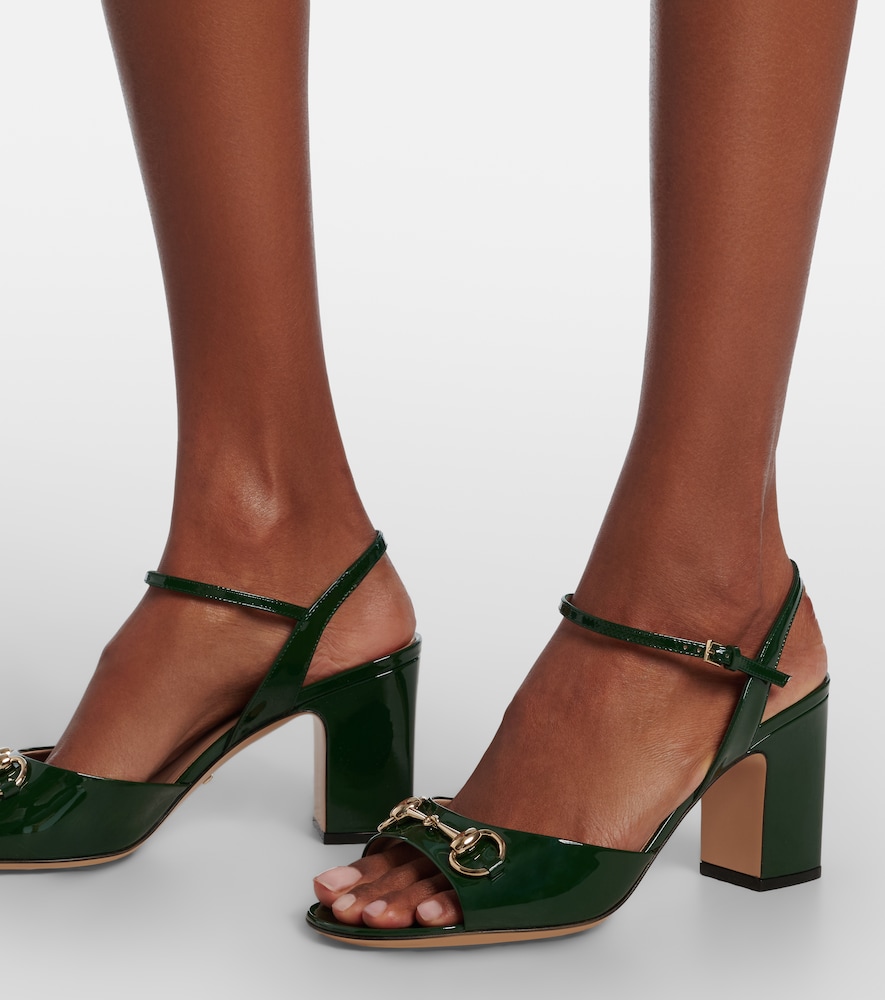 Gucci Lady Horsebit 75 patent leather sandals