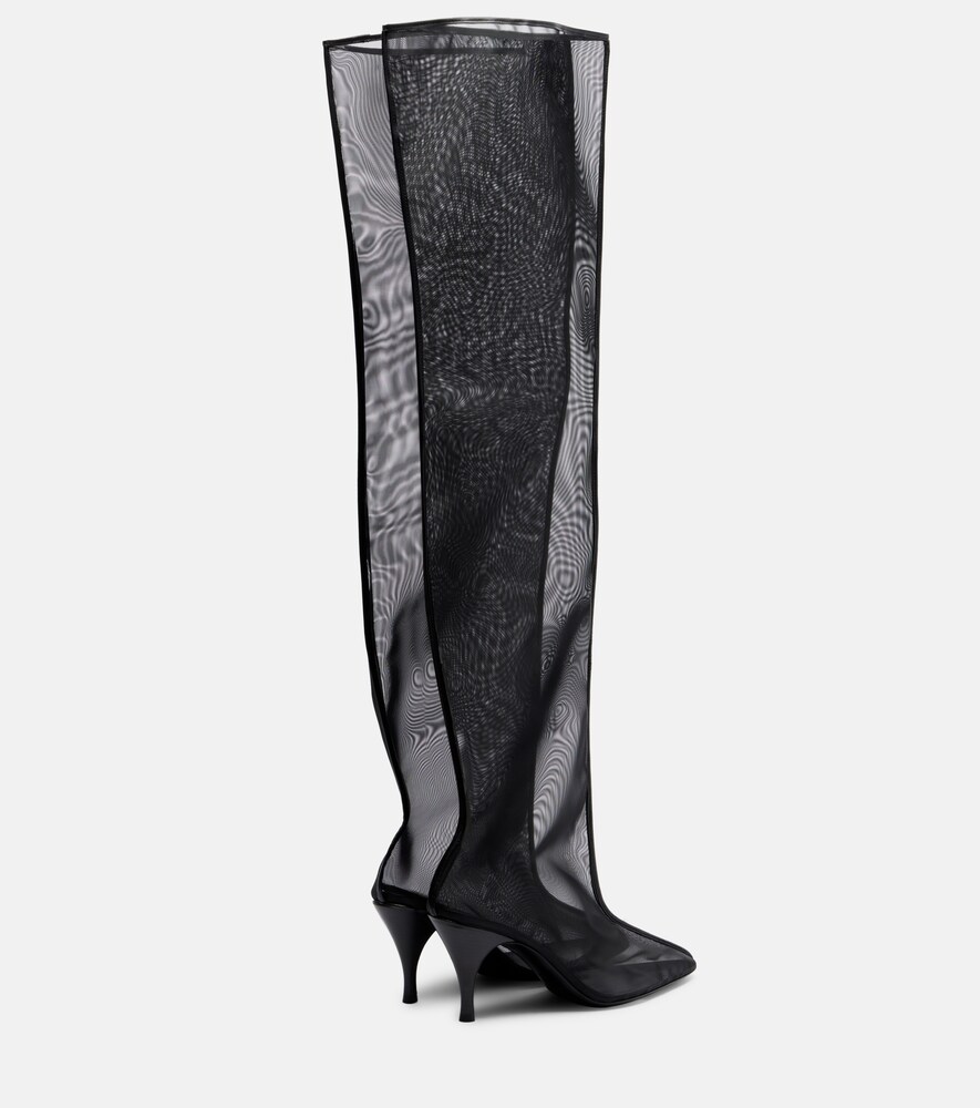  Herbert Levine Herbert Levine Drawing A Blank 80 Mesh Knee-high Boots 