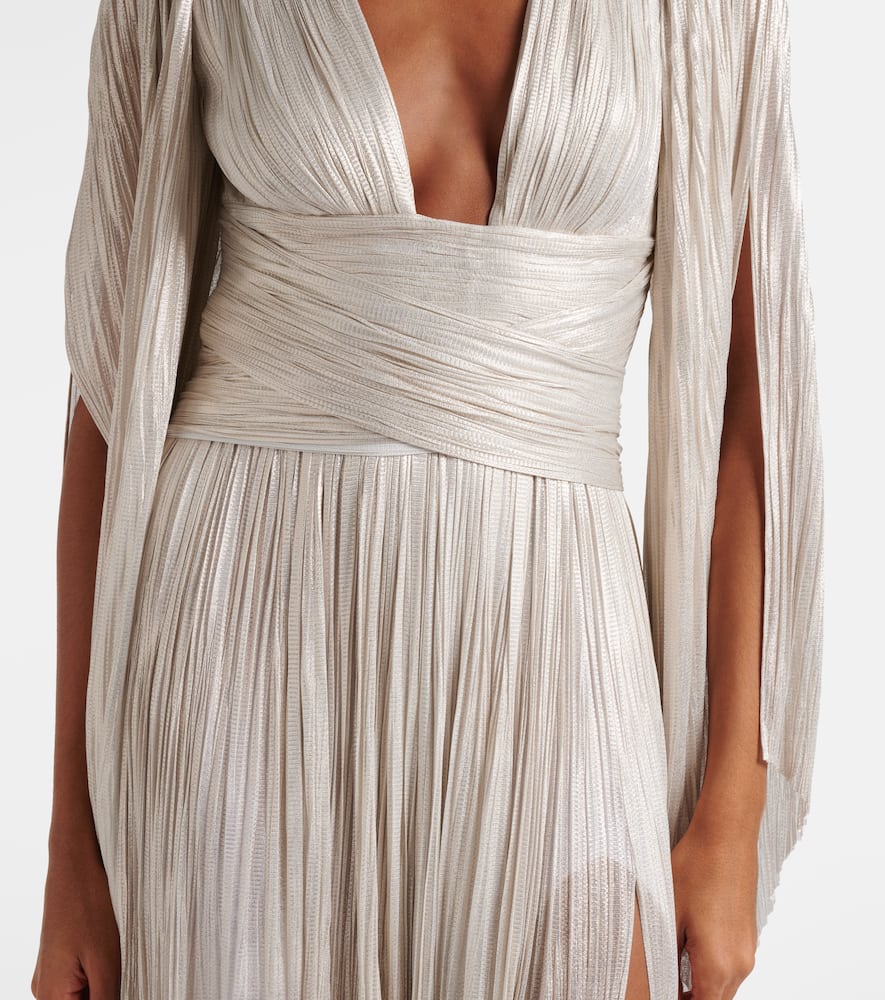 Maria Lucia Hohan Draped Silk Gown In Neutral