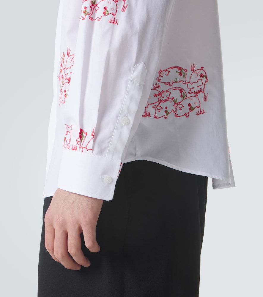  Simone Rocha Simone Rocha Embroidered Cotton Poplin Shirt 
