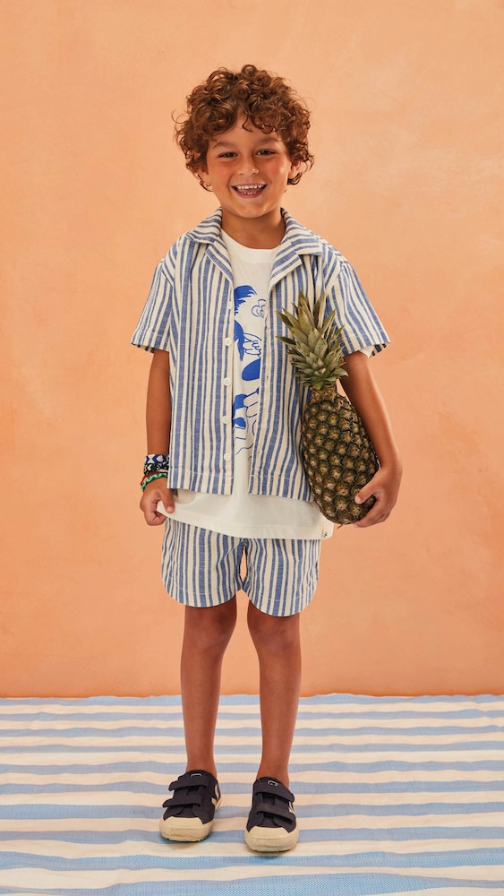  Fabula Fábula Set Aus Hemd Und Shorts Aus Baumwolle 