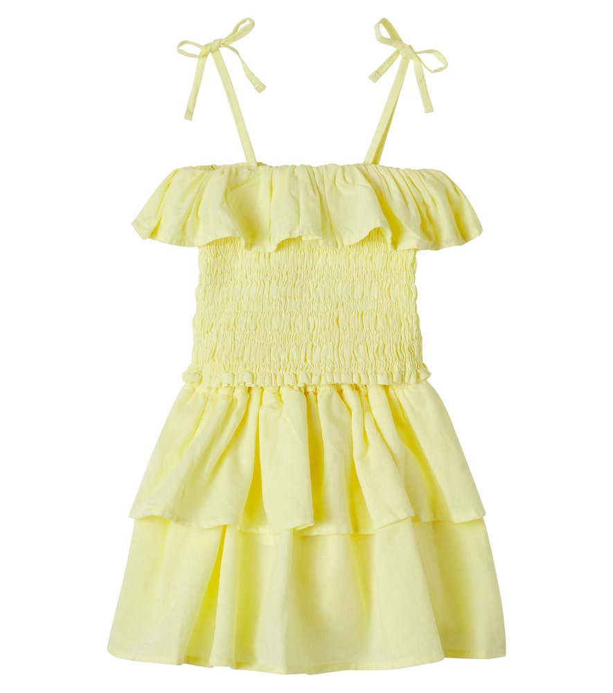 Cozmo Bellis linen and cotton top and skirt set