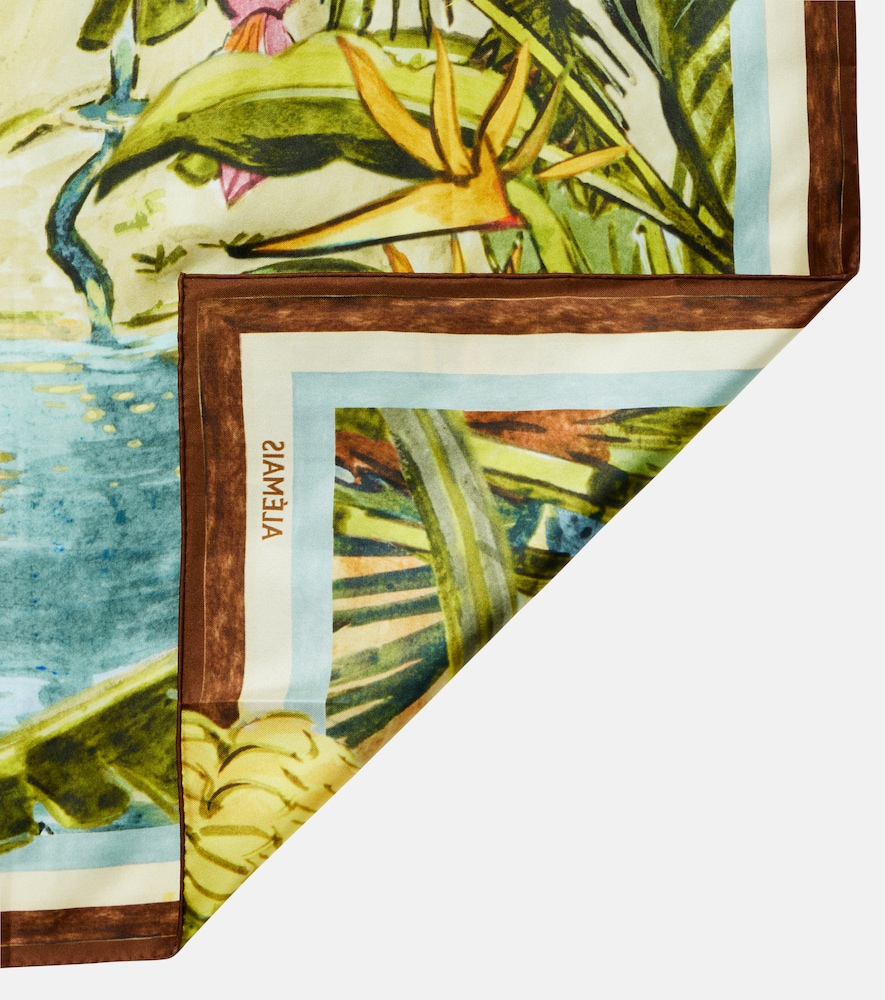  Alemais Alã©mais Printed Silk Satin Scarf 