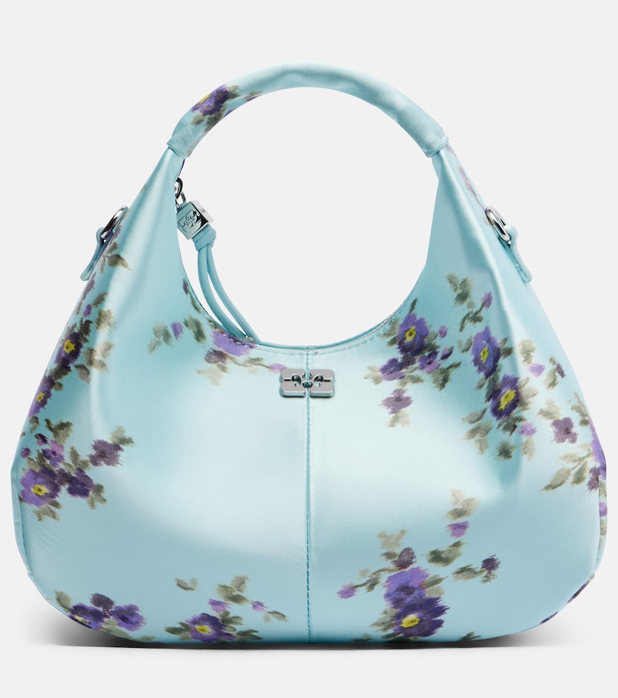 Ganni Sac main Mini en satin imprim fleuri 285 €