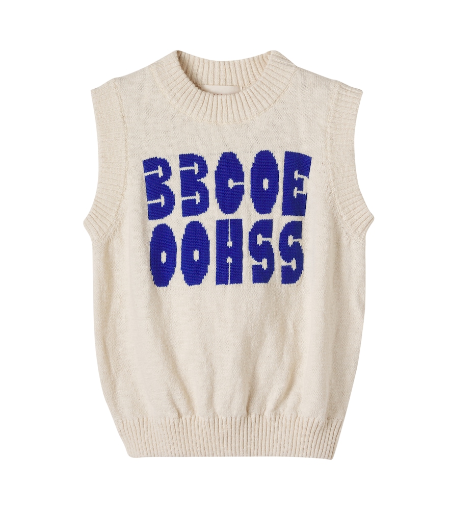 Bobo Choses Logo knitted cotton-blend vest