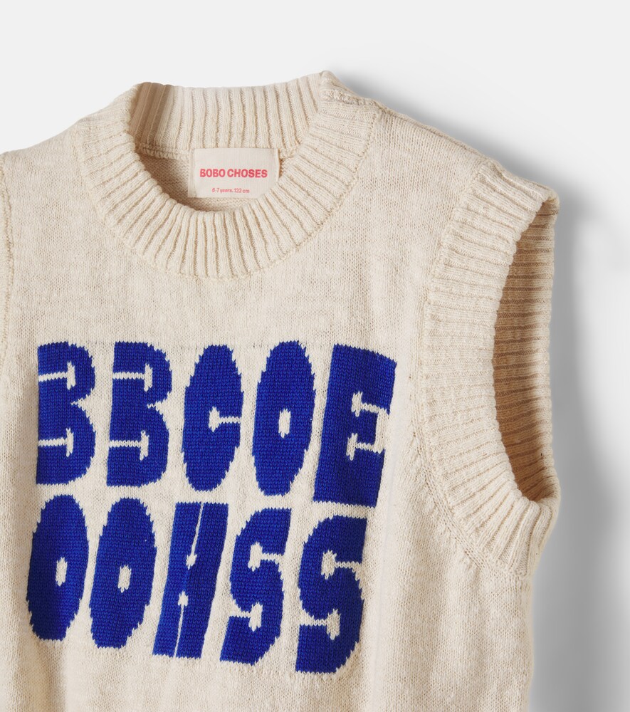  Bobo Choses Bobo Choses Logo Knitted Cotton-blend Vest 