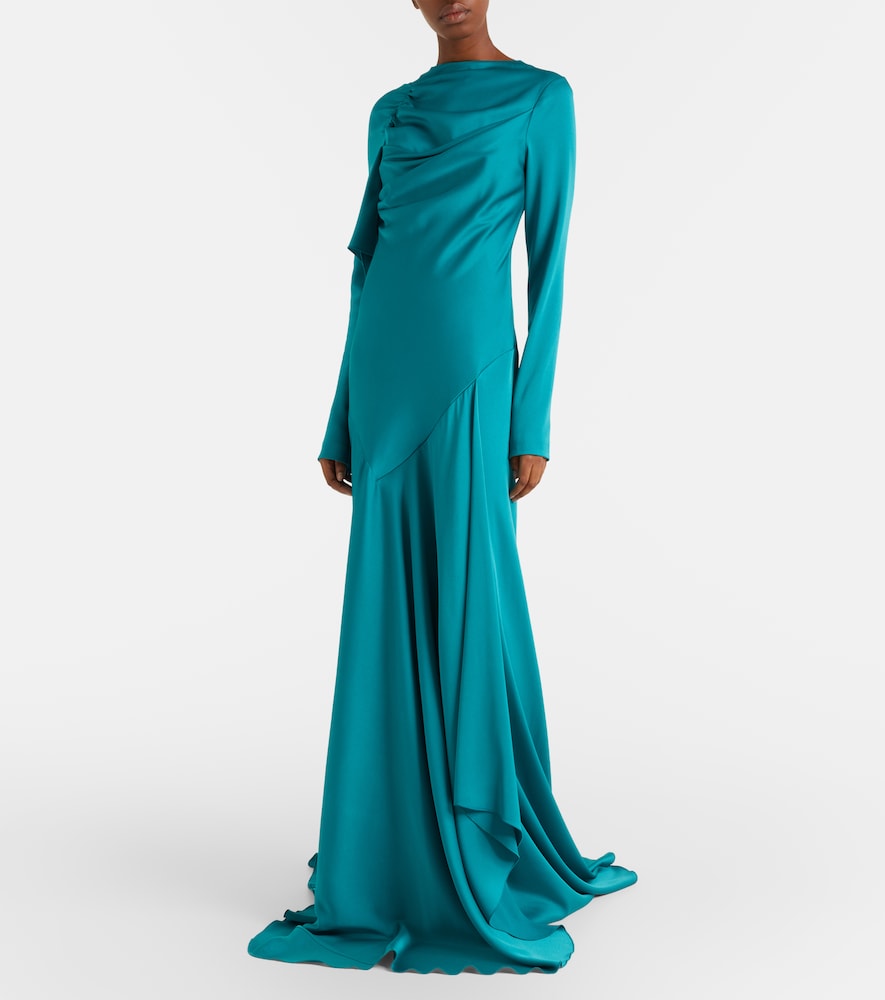 Draped Satin Gown