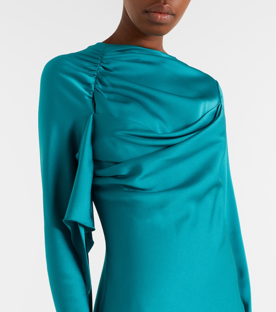 Draped Satin Gown