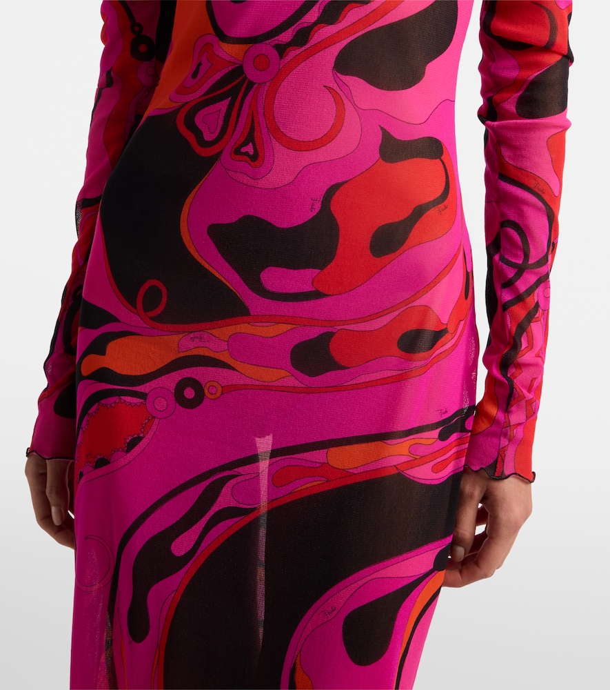  Pucci Pucci Maxikleid Orchidee Aus Tüll 