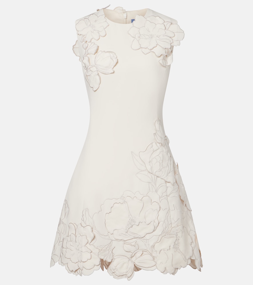 Leo Lin Floral-appliqué minidress