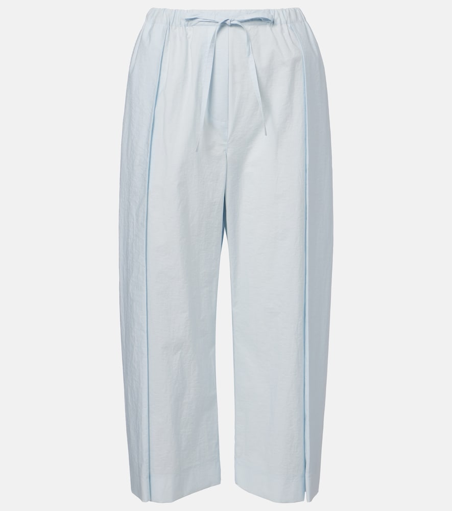 Loewe Paula's Ibiza cotton-blend poplin wide-leg pants