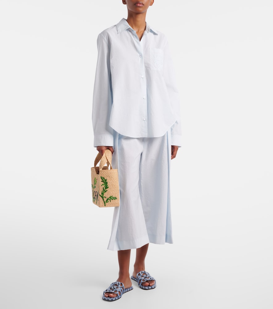 Loewe Paula's Ibiza cotton-blend poplin wide-leg pants