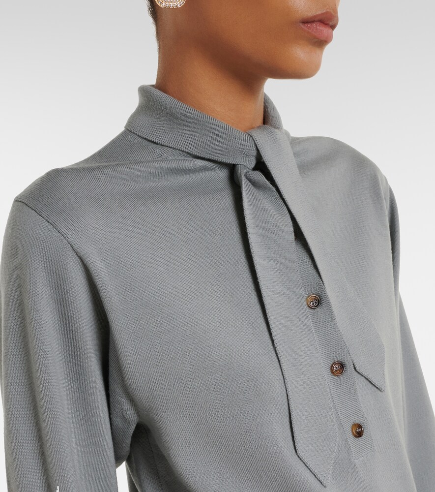Garavani Tie-Neck Virgin Sweater