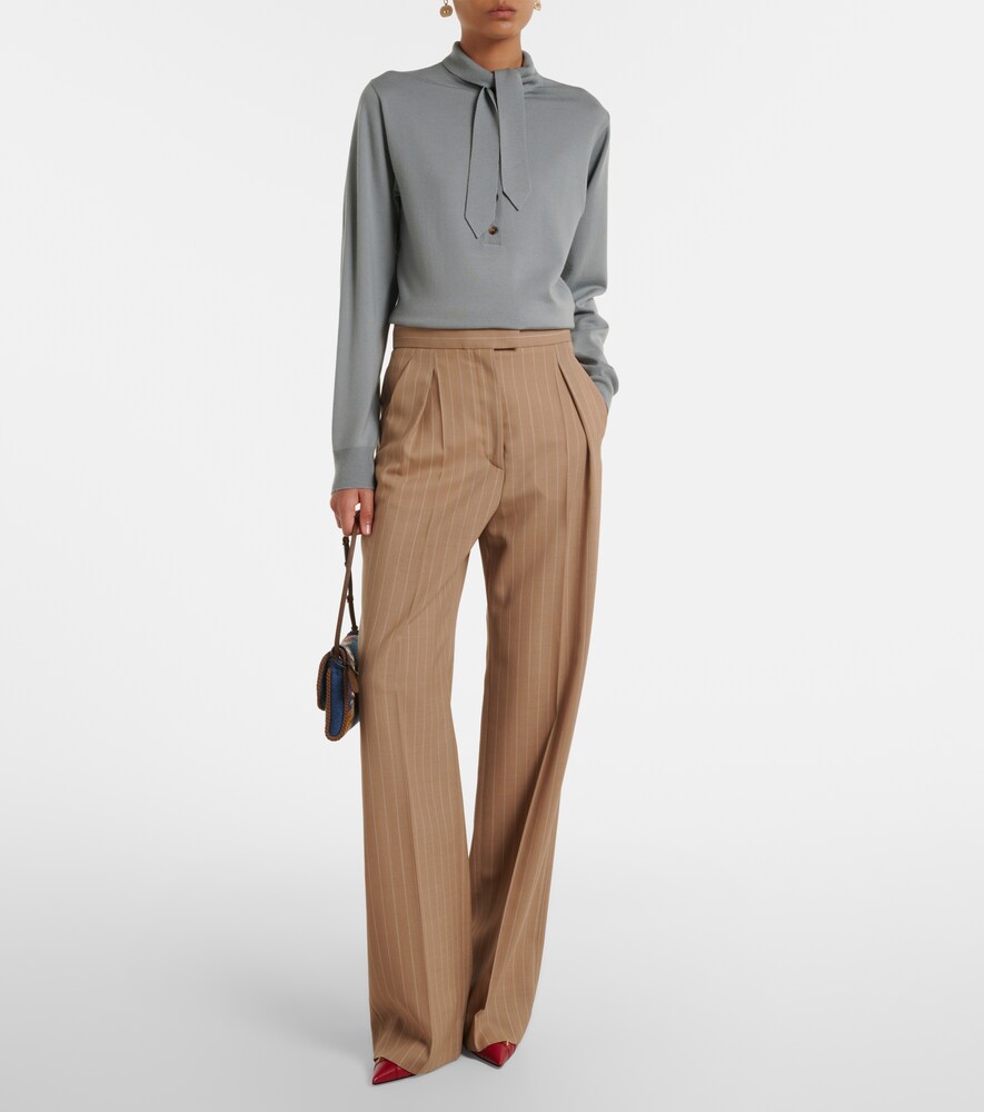 Garavani Tie-Neck Virgin Sweater