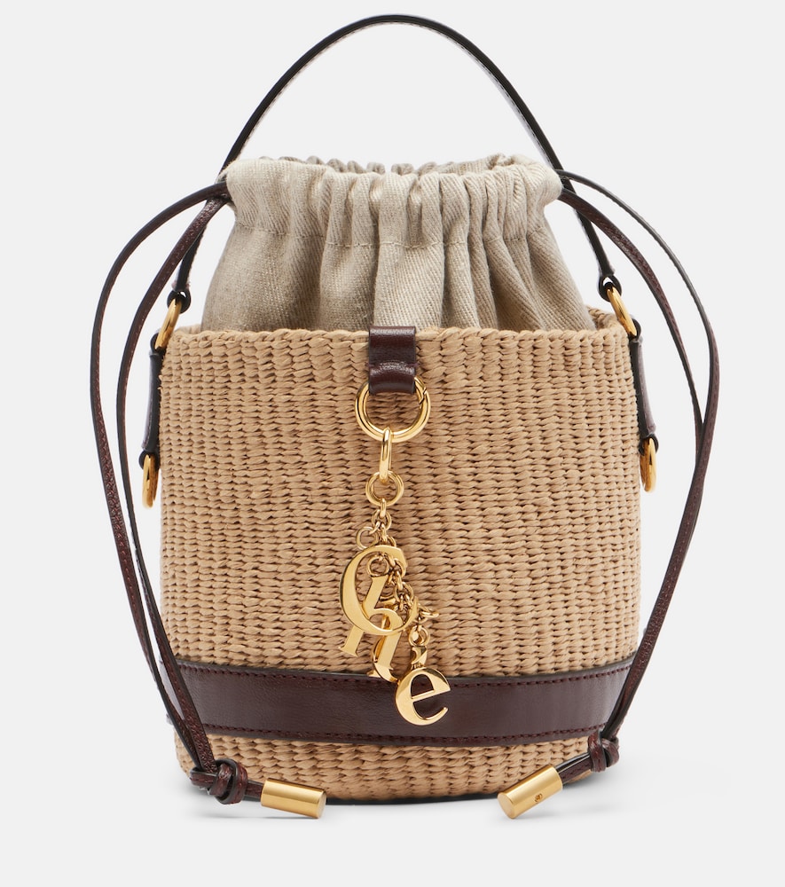 Chloe Chloé Small leather-trimmed basket bag | Thumbnail 7 Chloe Chloé Small leather-trimmed basket bag | Thumbnail 7