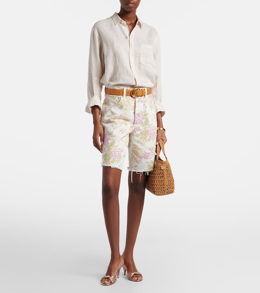Citizens of Humanity Ayla floral denim Bermuda shorts