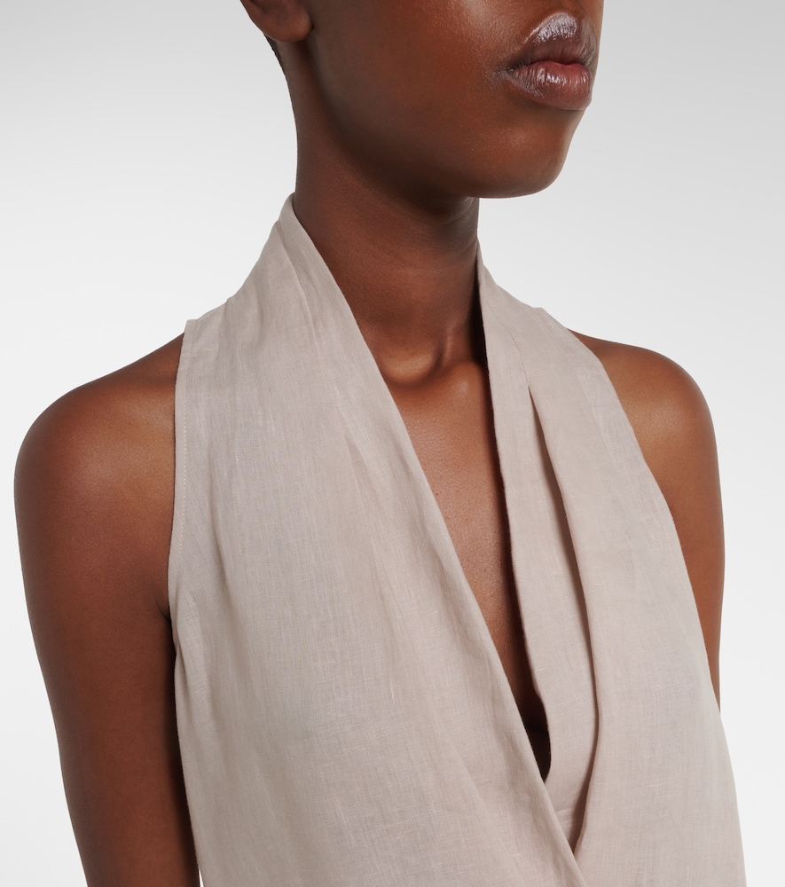  Brunello Cucinelli Brunello Cucinelli Wickeltop Monili Aus Leinen 