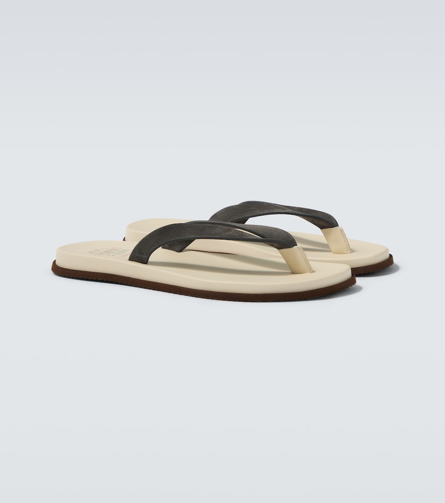 Sandalen aus Veloursleder