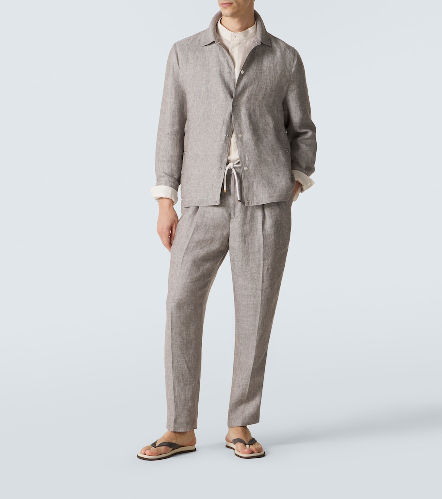  Brunello Cucinelli Brunello Cucinelli Suede Thong Sandals 