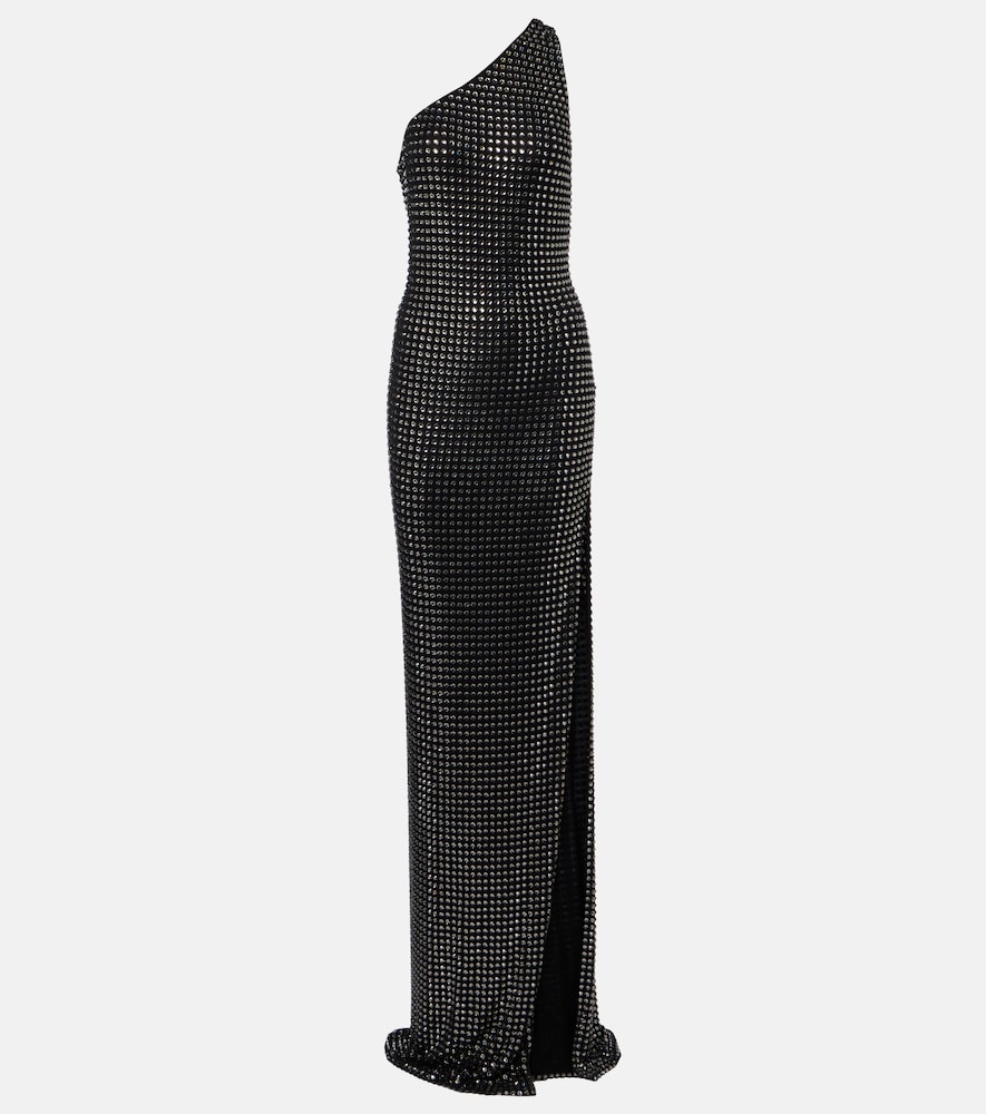 Gucci Embellished one-shoulder jersey gown