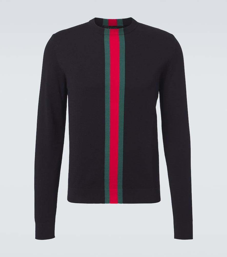 Gucci Web Stripe cotton sweater