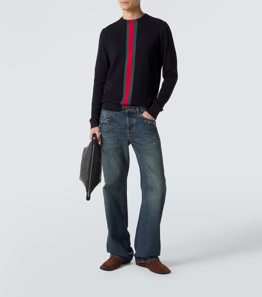  Gucci Gucci Pullover Web Stripe Aus Baumwolle 
