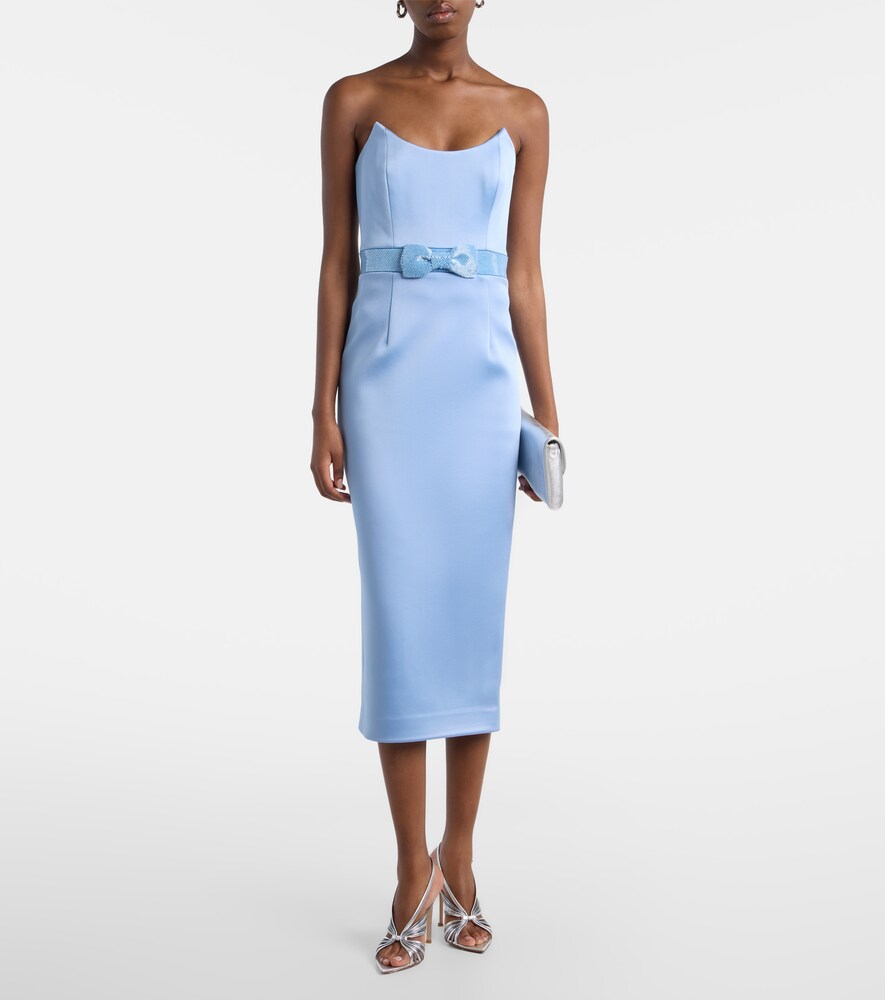 Rebecca Vallance Kai embellished satin bustier dress