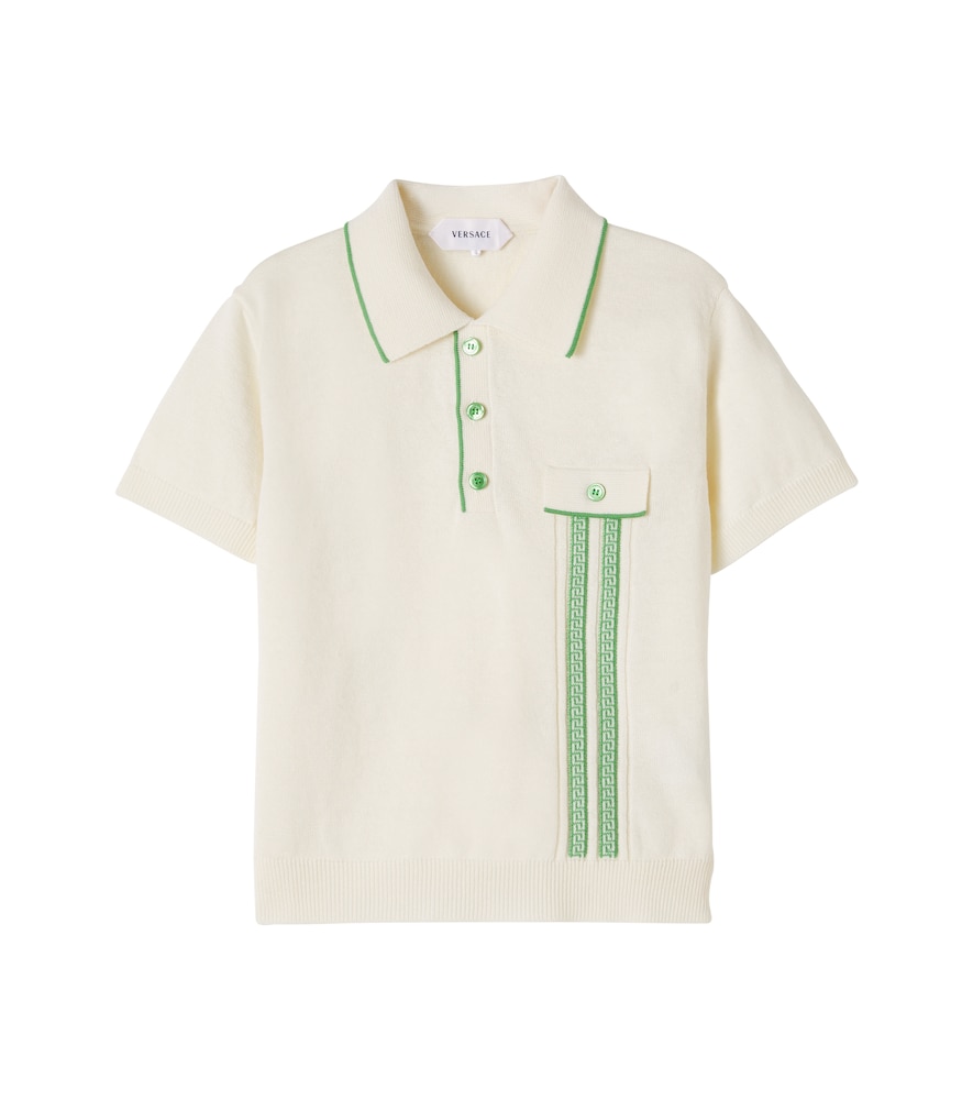 Polo Greca in lino e cotone