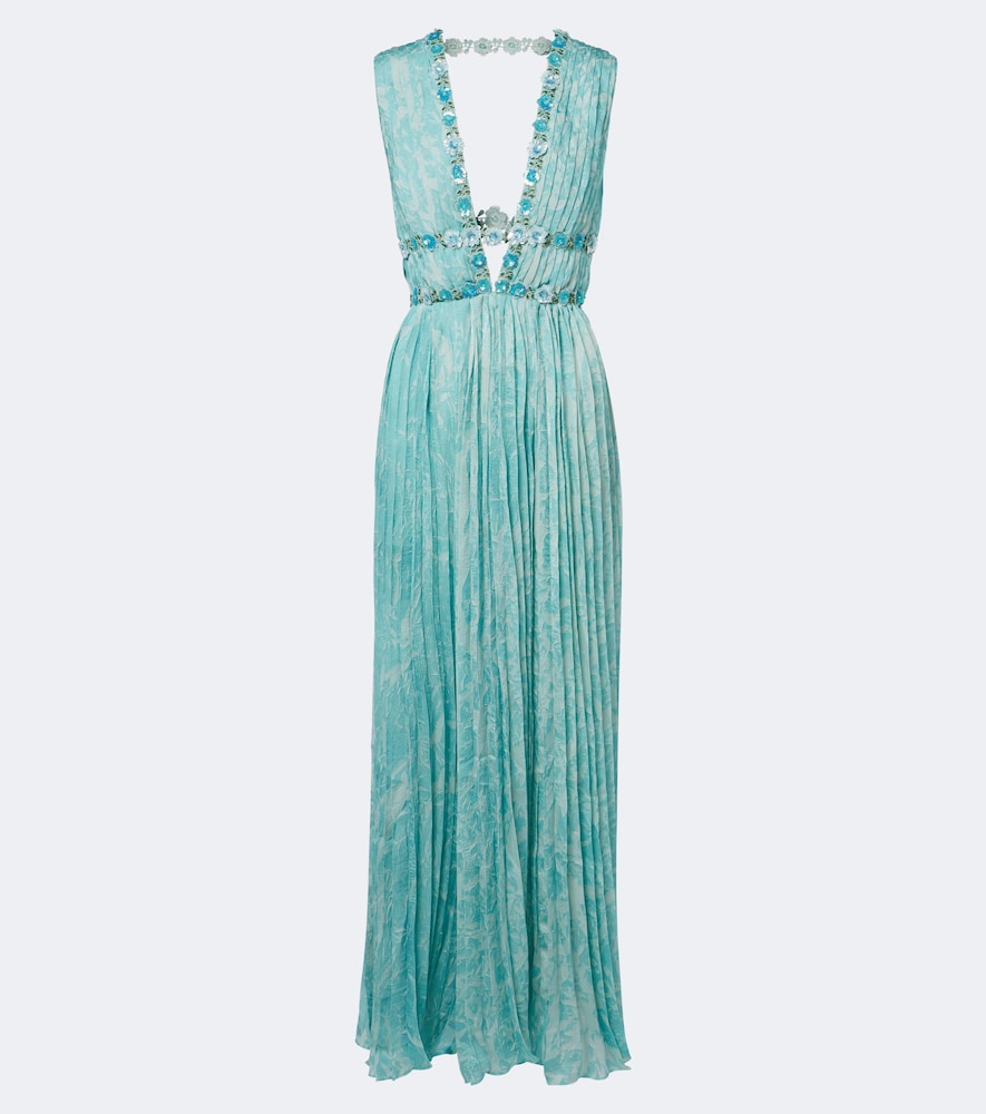Là Fuori Verzierte Robe Frosted aus Seide